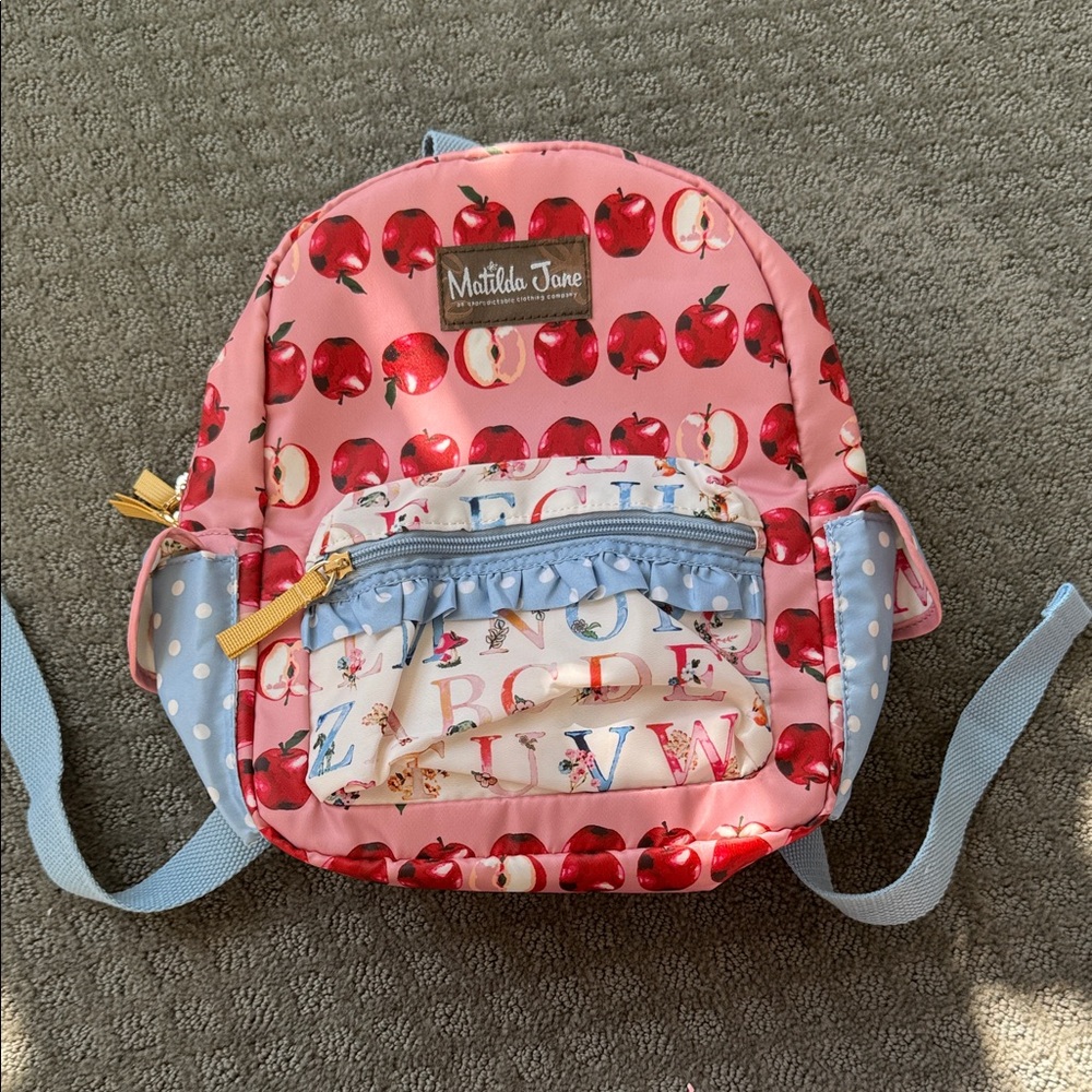 Matilda Jane Pink and Blue Alphabet Kids Backpack